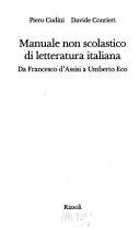 Copertina  Manuale Non Scolastico Di Letteratura Italiana 1989-1990