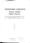 Cover  Dizionario Garzanti Francese-italiano Italiano-francese