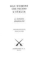 Cover  Gli Uomini Che Fecero L'italia
