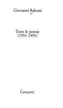 Cover  Tutte Le Poesie (1951-1993)