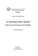 Cover  Un geografo per il mondo : studi in onore di Giacomo Corna Pellegrini