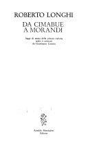 Cover  Da Cimabue a Morandi