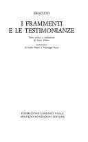 Cover  I frammenti e le testimonianze