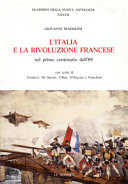 Couverture L'Italia E La Rivoluzione Francese Nel Primo Centenario Dell' 89