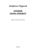 Copertina  Dossier Diderot -traduzione di Annie Olivier-