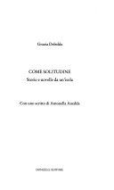 Cover  Come solitudine : storie e novelle da un'isola