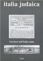 Cover  Italia Judaica Gli Ebrei Nell' Italia Unita 1870-1945