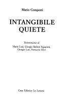 Cover  Intangibile Quiete