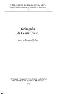 Cover  BIBLIOGRAFIA DI CESARE GUASTI