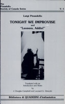 Cover  Tonight We Improvise; \\leonora, Addio!\\