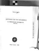 Cover  Antonio De Viti De Marco. La Democrazia Incompiuta. 1858-1943