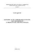 Cover  Governi, Alte Cariche Dello Stato, Alti Magistrati E Prefetti Del Regno D'italia