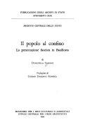 Cover  Il Popolo Al Confino. La Persecuzione Fascista In Basilicata