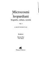Cover  Microcosmi leopardiani