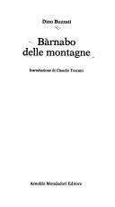 Cover  Barnabo delle montagne