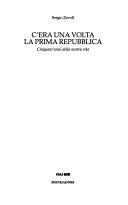 Cover  C'era una volta la prima Repubblica